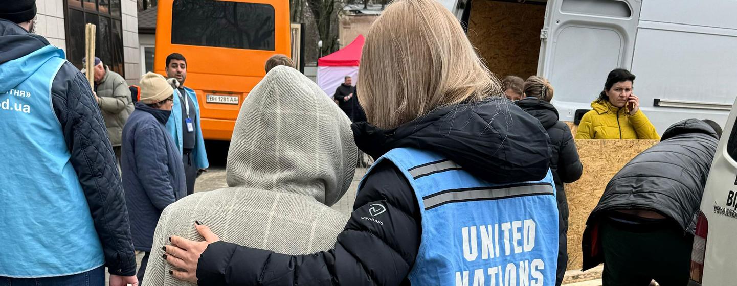 UN aid workers in Odesa City, Ukraine (file)