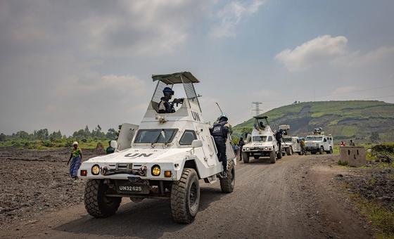 UN peacekeepers patrol the eastern DR Congo. 