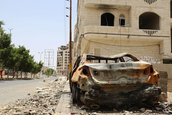 The Faj Attan neighbourhood in Yemen is regularly hit by airstrikes. Most of the population has left (file).