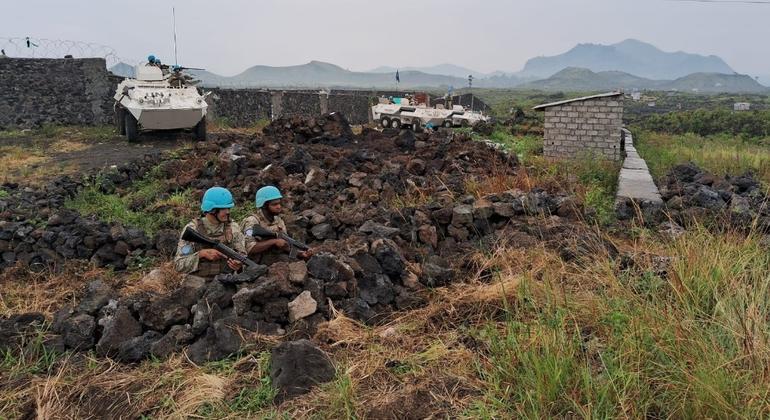 MONUSCO peacekeepers are holding their positions in support of DR Congo's armed forces to repel M23 and protect civilians in the eastern part of the country.