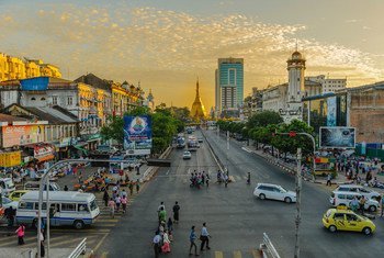 Dusk approaches in Yangon, Myanmar. (file photo)