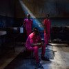 A scene from inside a prison in Jeremie, Haiti.