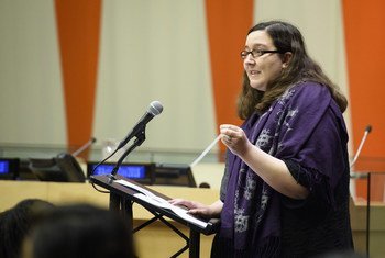 Julia Bascom, Executive Director of the Autistic Self Advocacy Network, delivers keynote address to the special event 