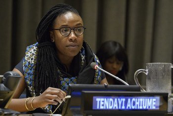 Tendayi Achiume, Special Rapporteur on racism, xenophobia and related intolerance at UN Headquarters in New York. (February 2018)