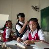 Students at the Quang Son Daycare Center in Ninh Thuan Province, Viet Nam. The daycare center serves children who are ethnic minorities in the area, as well as children with disabilities.